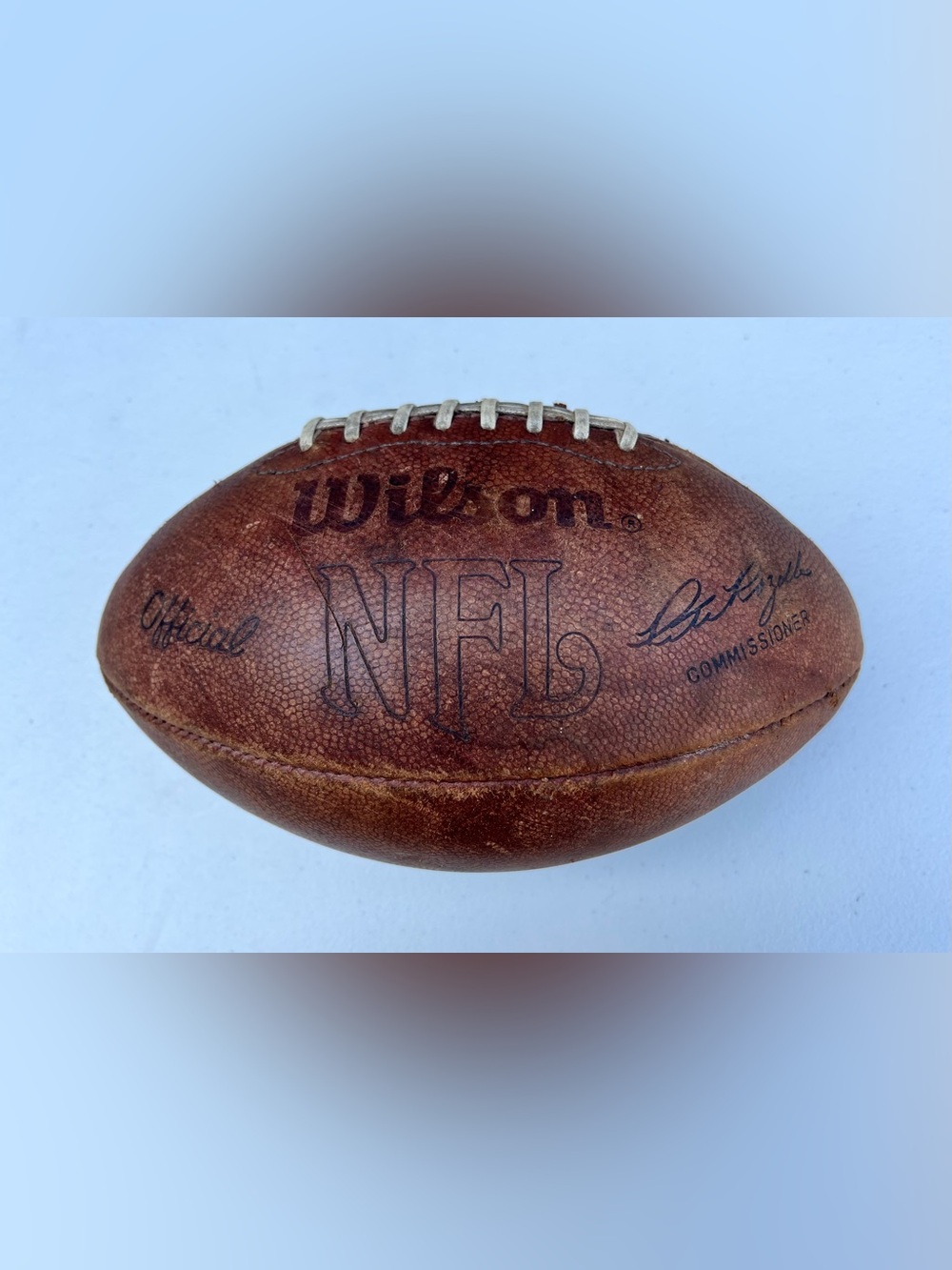 Vintage Official Wilson NFL Leather Football Pete Rozelle Commissioner